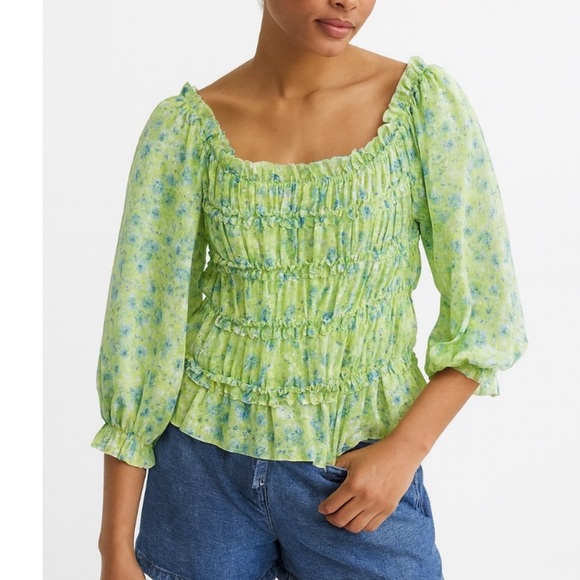Juniors' SO blouse Mesh Gathered Ruffled Top
MEDIUM, Lemon Blue- NEW-cropped - Picture 1 of 15
